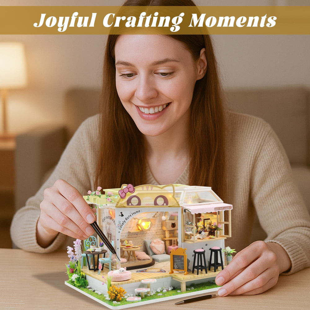 Flever dollhouse kit plexiglass dust cover protects a delicate display.
