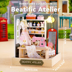 Flever Dollhouse interior with furniture showcases a compact, customizable space.
