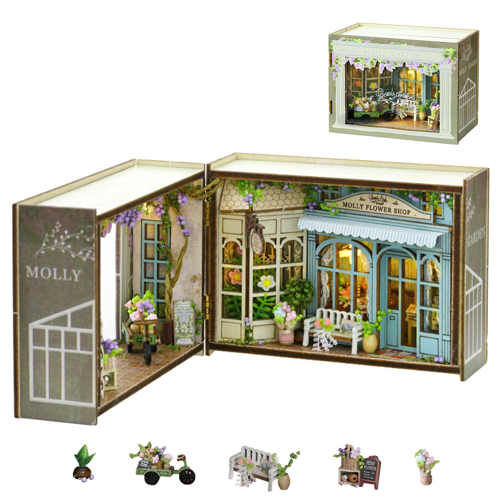 Flever Molly Garden dollhouse kit forest wonderland display boosts creativity