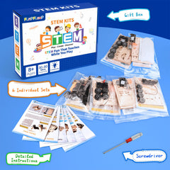 Kids aged 8-12 enjoy hands-on building with FliipFlaap STEM kit