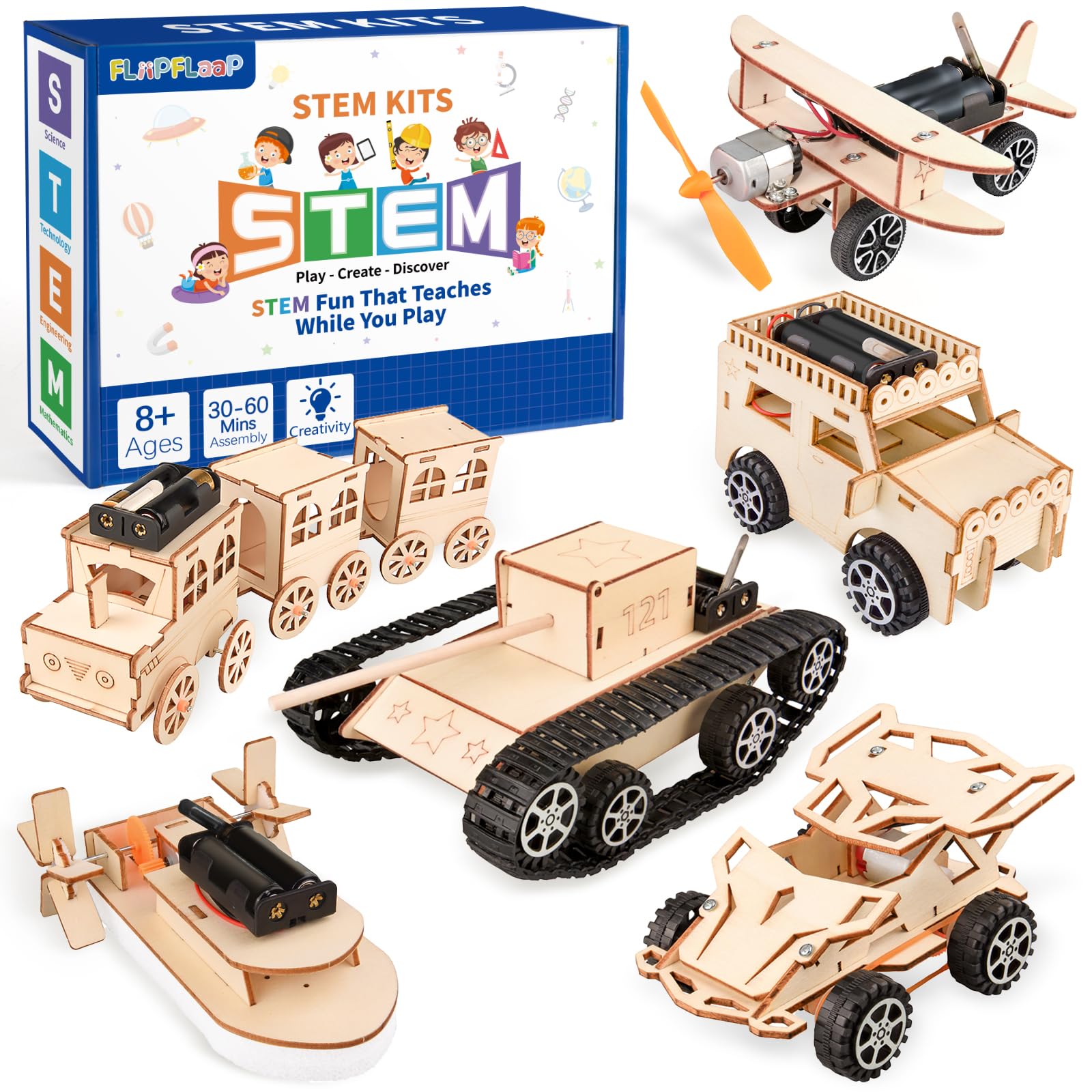 FliipFlaap six-in-one STEM kit model assembly scene for hands-on learning