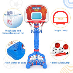 FLMAQE includes balls and pump for convenient setup
