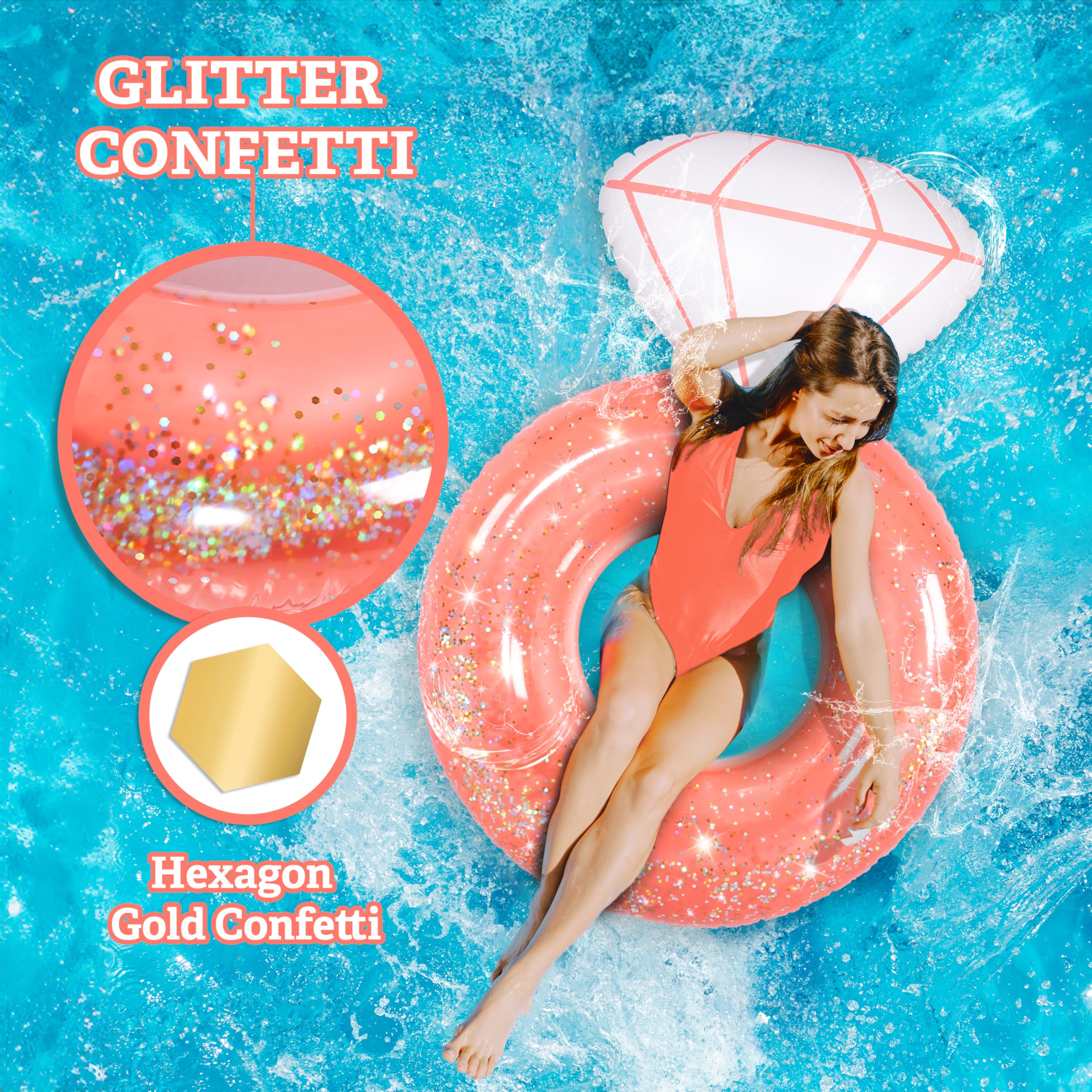 Floatey bride ring floatie ideal for bachelorette pool parties and gifts