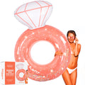 Floatey diamond ring pool float in rose gold with xl size for party photos