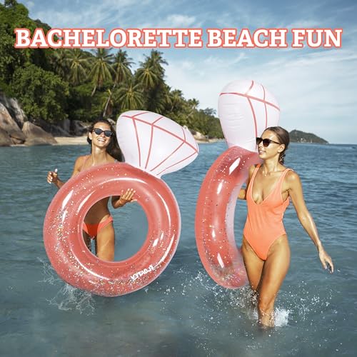 Floatey rose-gold float brings festive charm to any water party