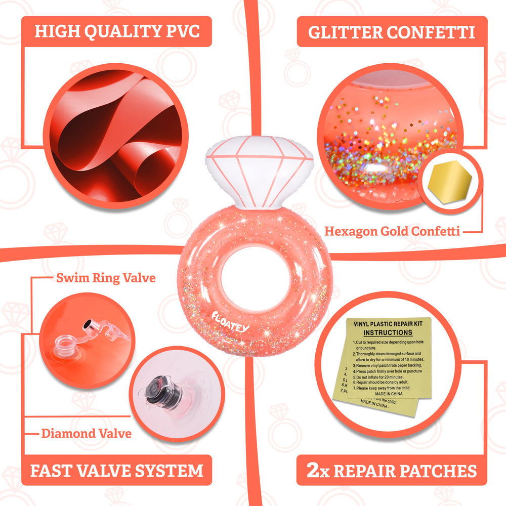 Floatey sparkling hexagon glitter inside adds shimmering detail
