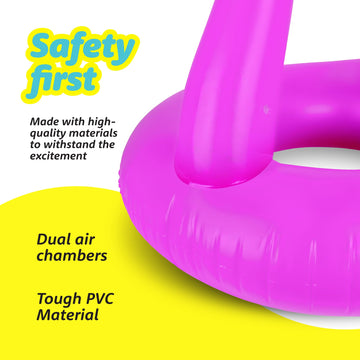 Floatify Flamingo float is durable and designed for pool party decorations.