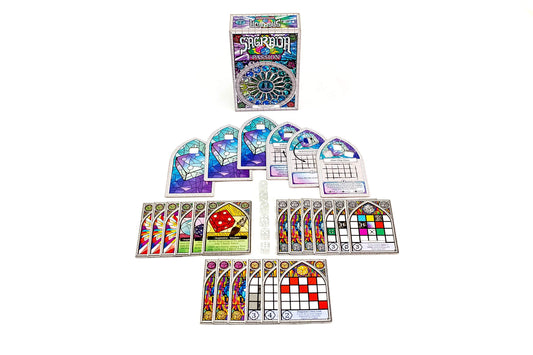 Floodgate Games Sagrada: Passion Expansion dice tray and pieces spark immersive table moments.