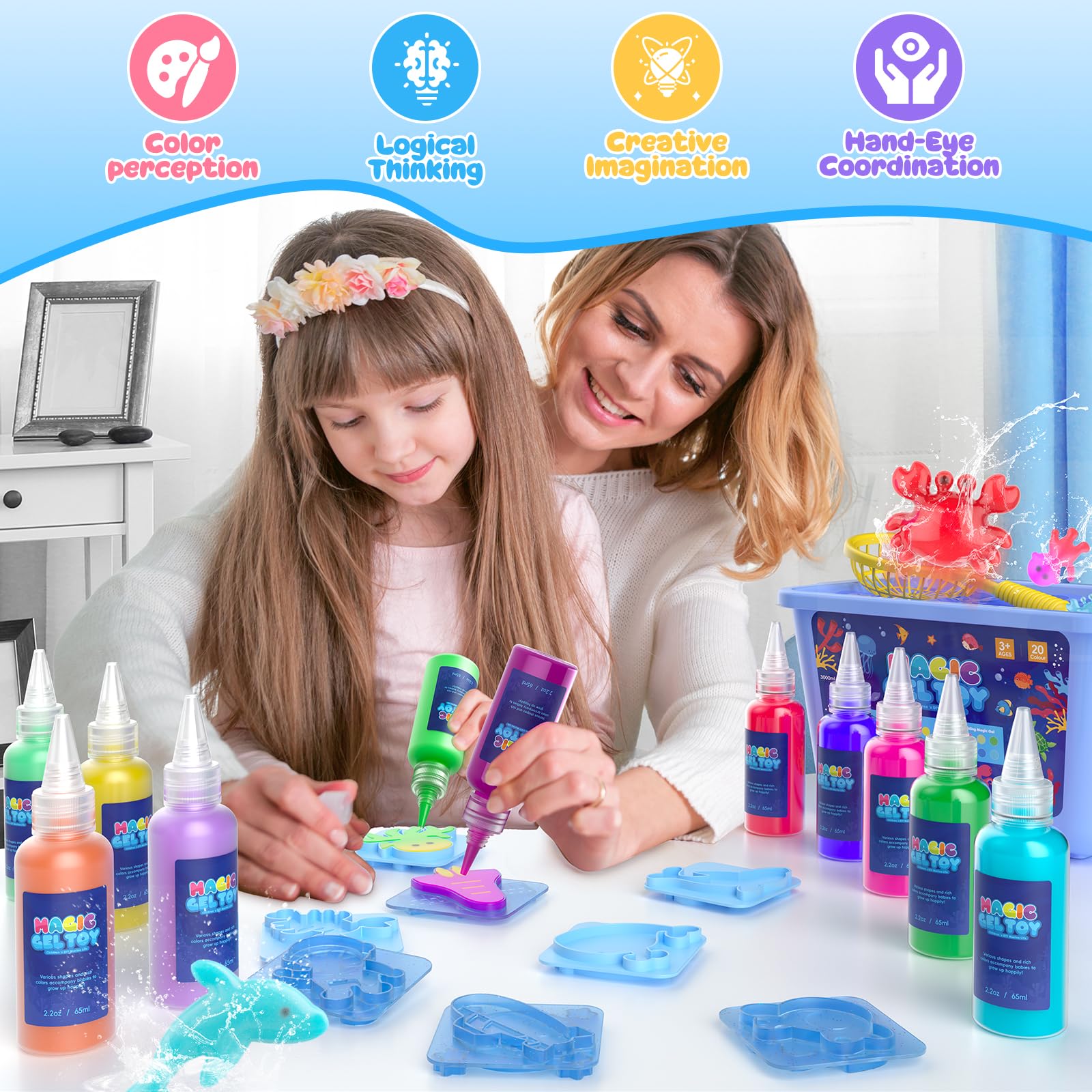 Flooyes glitter gels add sparkle for eye-catching arts and crafts projects