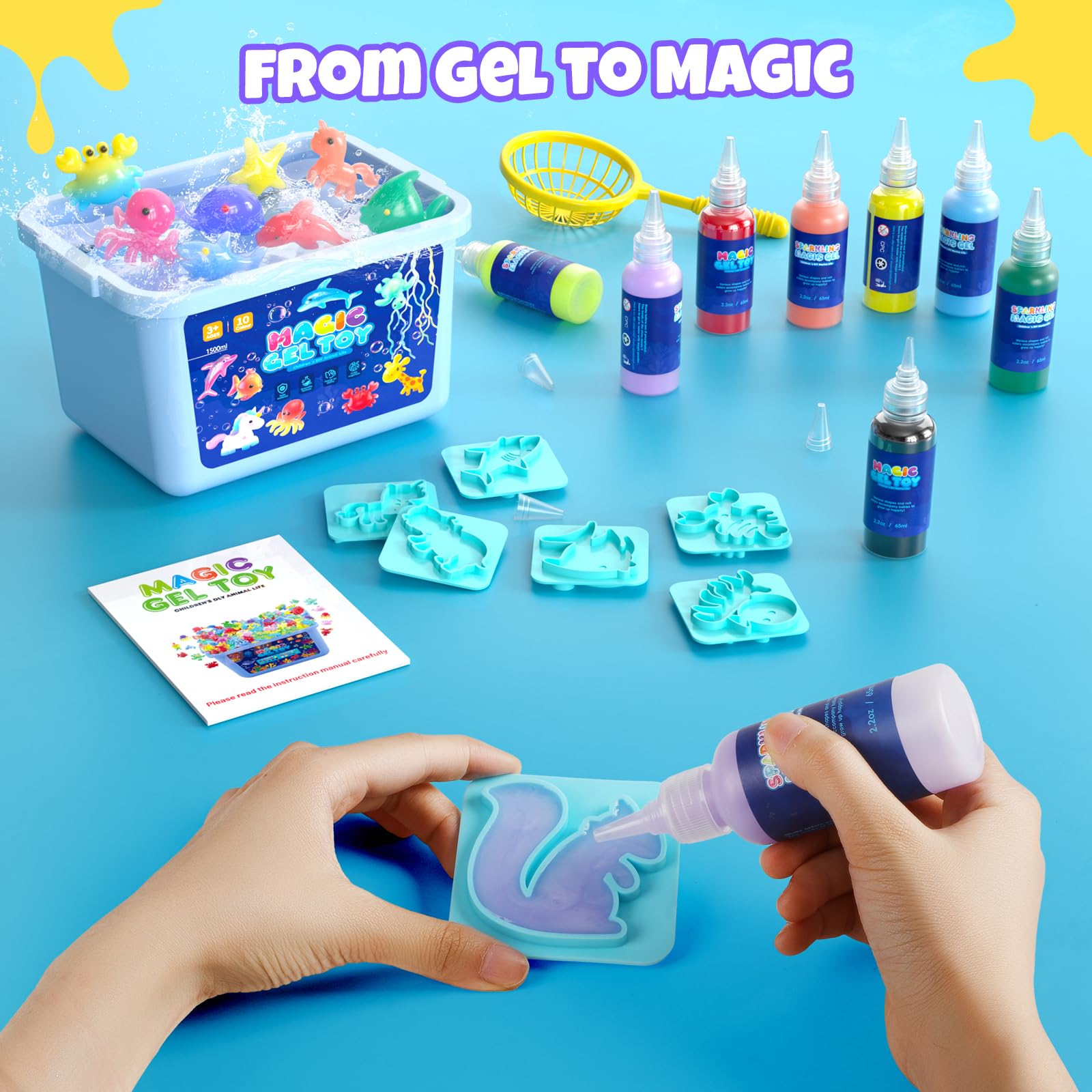 Flooyes gel mix with water visual focus for easy DIY squishy toys