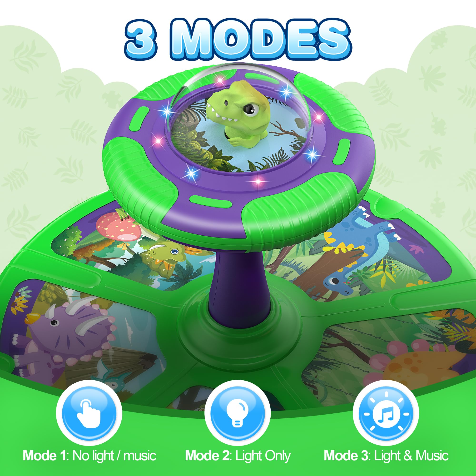 Flooyes safe and sturdy sit and spin with non-slip handle for confident spins.