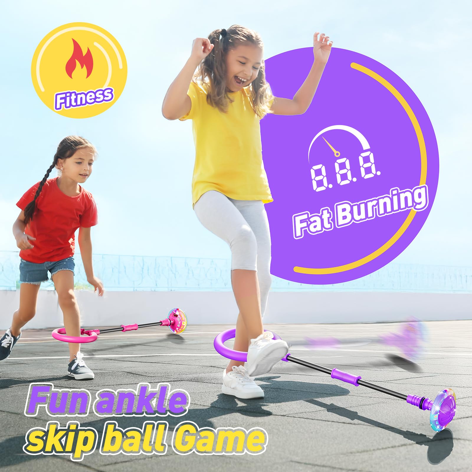 Flooyes skip ball calorie counter supports active recording of motion.