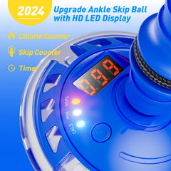 Close-up of Flooyes skip ball illuminated wheels for vibrant night fun.