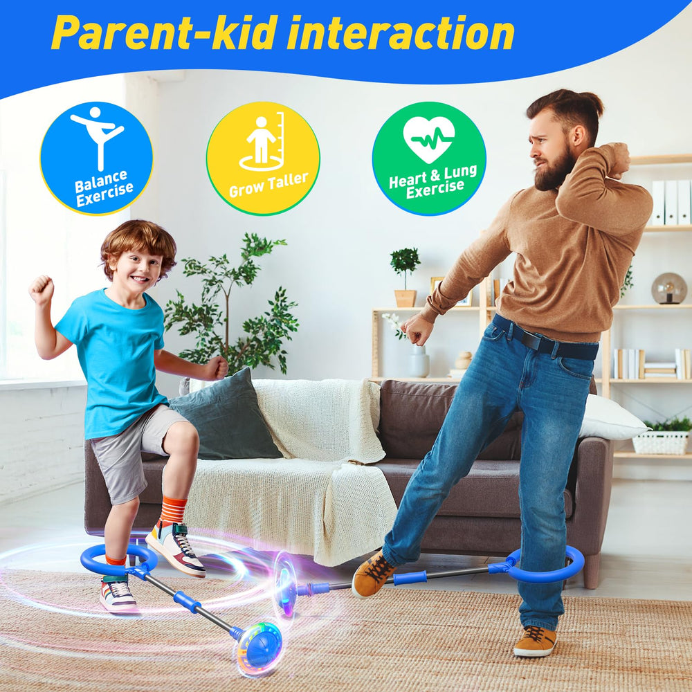 Flooyes skip ball indoors and outdoors for versatile play.