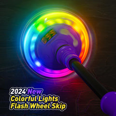 Flooyes soft-handle skip ball provides comfortable grip during play.