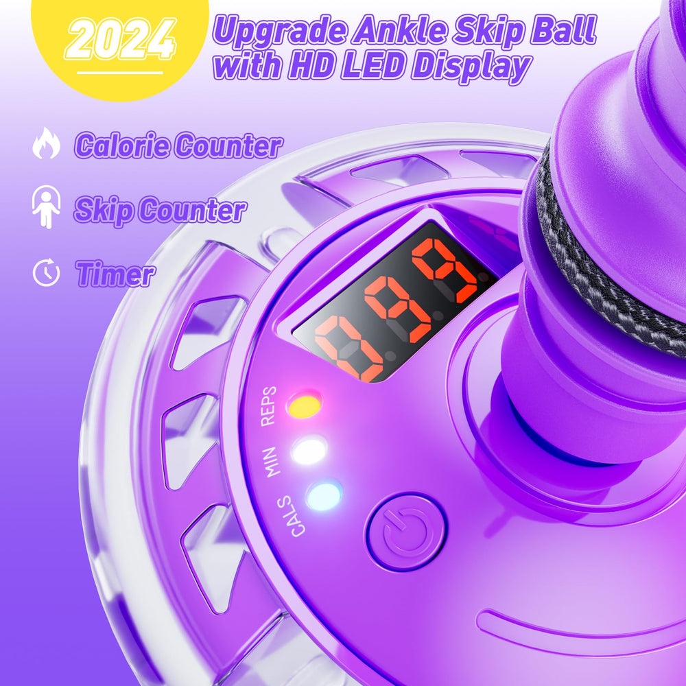 Flooyes skip ball LED timer highlights duration and rhythm for coordinated play.