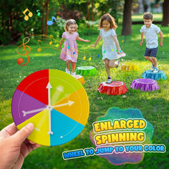 Flooyes stepping stones aiding balance training for kids