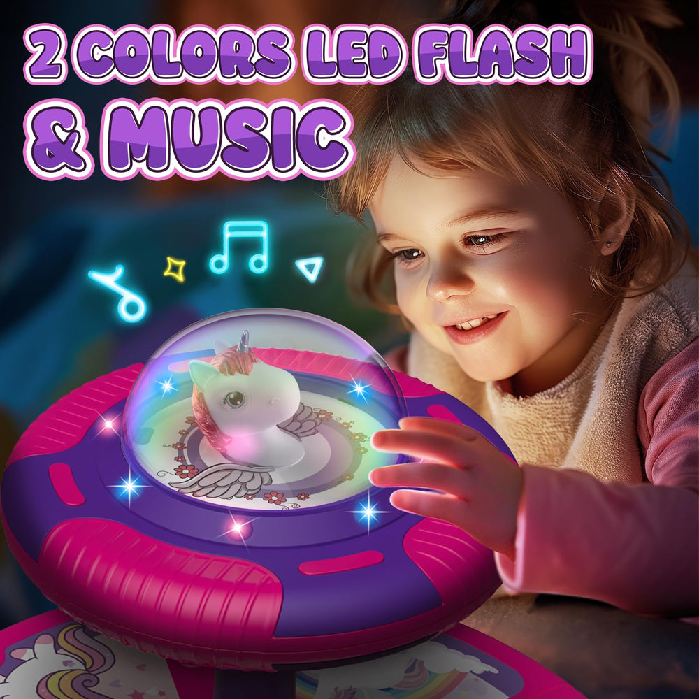 Flooyes three-mode unicorn toy offers quiet, light-only, or lights-and-music options