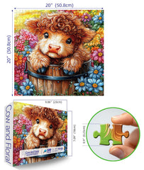 MINIWAN Floral garden scene puzzle for calm focus and collaboration.