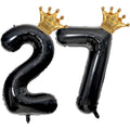 Florisland 40-inch black 27 balloon for bold birthday decor and photo-ready moments.