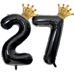 Florisland 40-inch black 27 balloon for bold birthday decor and photo-ready moments.