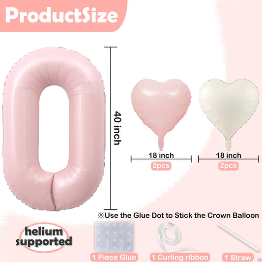 Florisland 40-inch pink number balloon serves as a striking centerpiece.