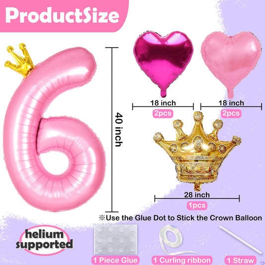 Florisland pink crown balloon large adds royal centerpiece to celebrations