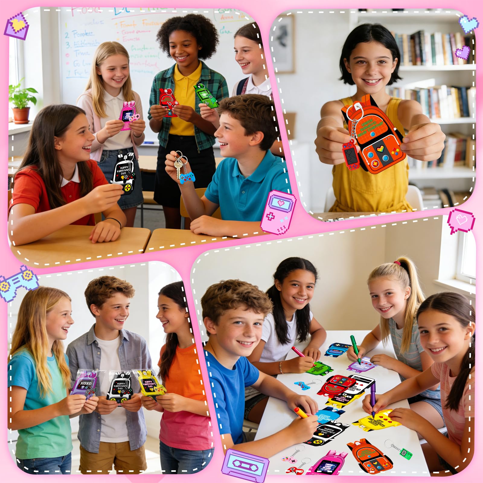 FlorWave classroom use: backpacks and cards paired for easy gifting