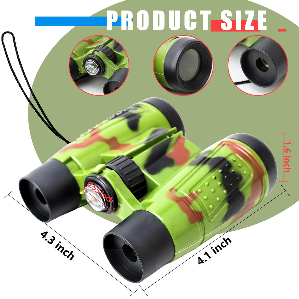 Flotory safari binoculars camouflage in an outdoor pack scenario for sharing.