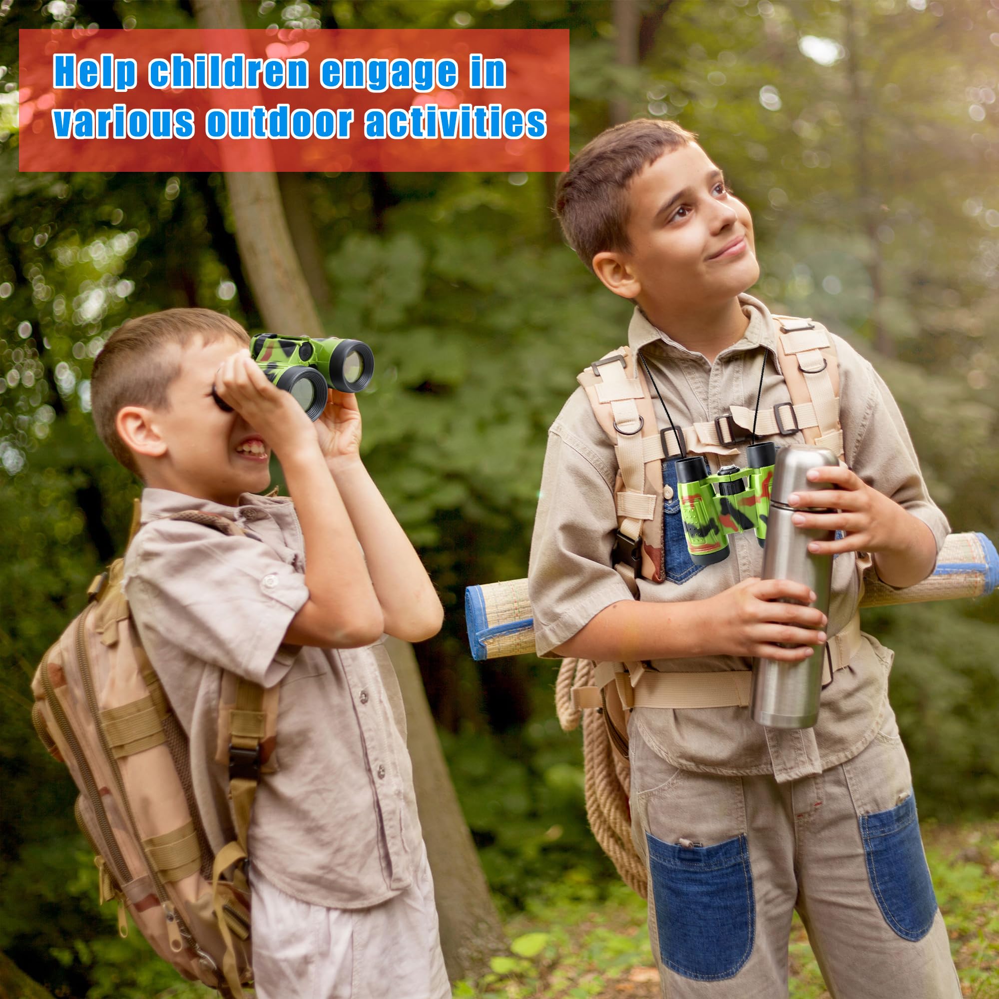 Flotory safari binoculars camouflage packaging highlighting gift-ready set.