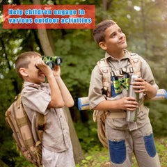 Flotory safari binoculars camouflage packaging highlighting gift-ready set.