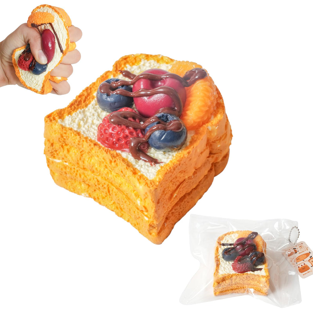 Flovyn Taba Toast Berries Cream squishy toy closed for quick stress relief.