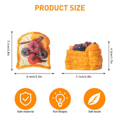 Flovyn Taba Toast Berries Cream squishy toy open for tactile feedback and focus.