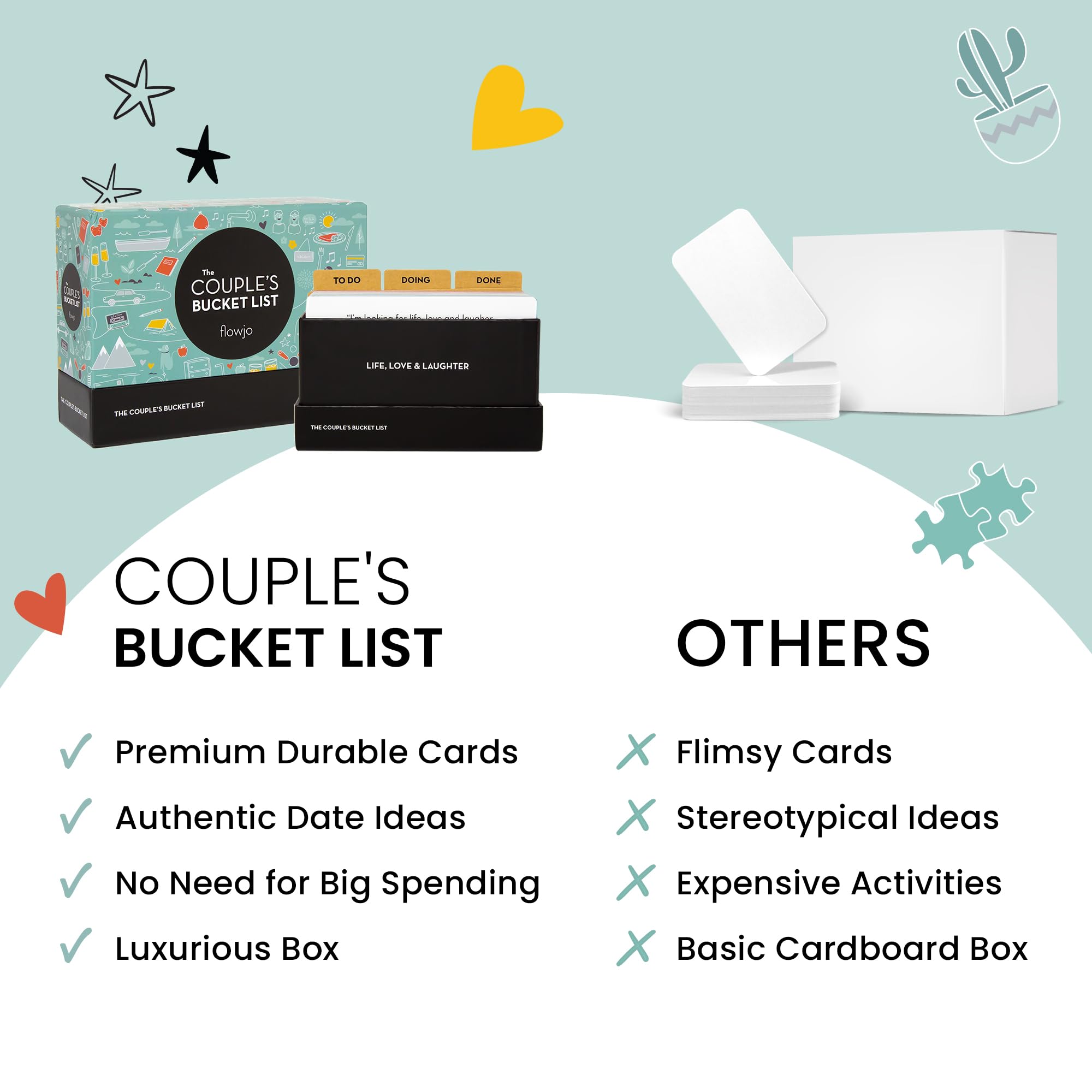 Flowjo luxurious box design signals a timeless gift for couples.