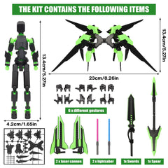 Flsuntlyu T13 figure in dynamic poses for vivid tabletop storytelling