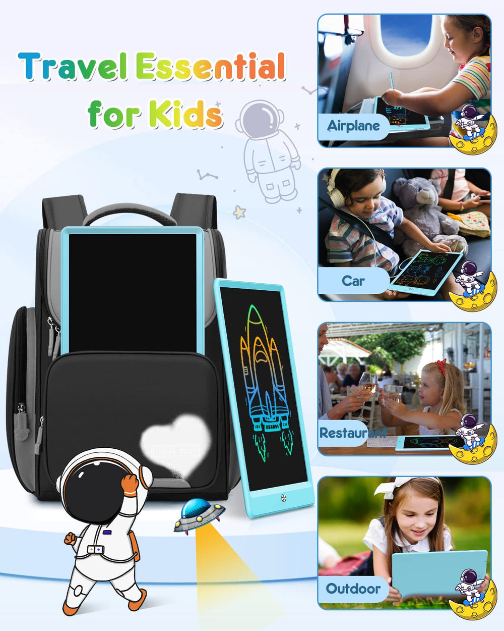 FLUESTON LCD writing tablet no blue light protects young eyes.