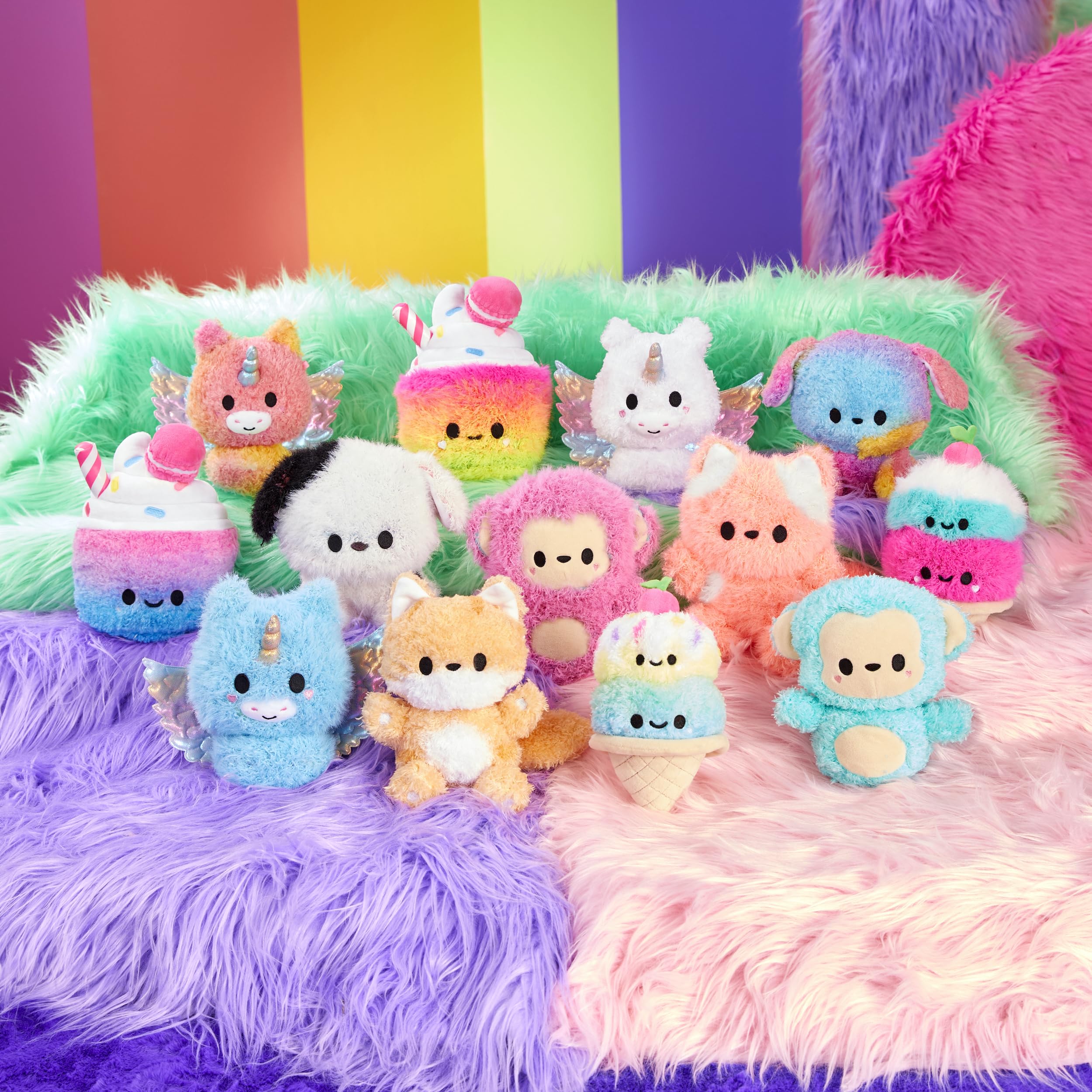 Fluffie Stuffiez Monkey small collectible—closeup of soft fluffy texture for cozy feel