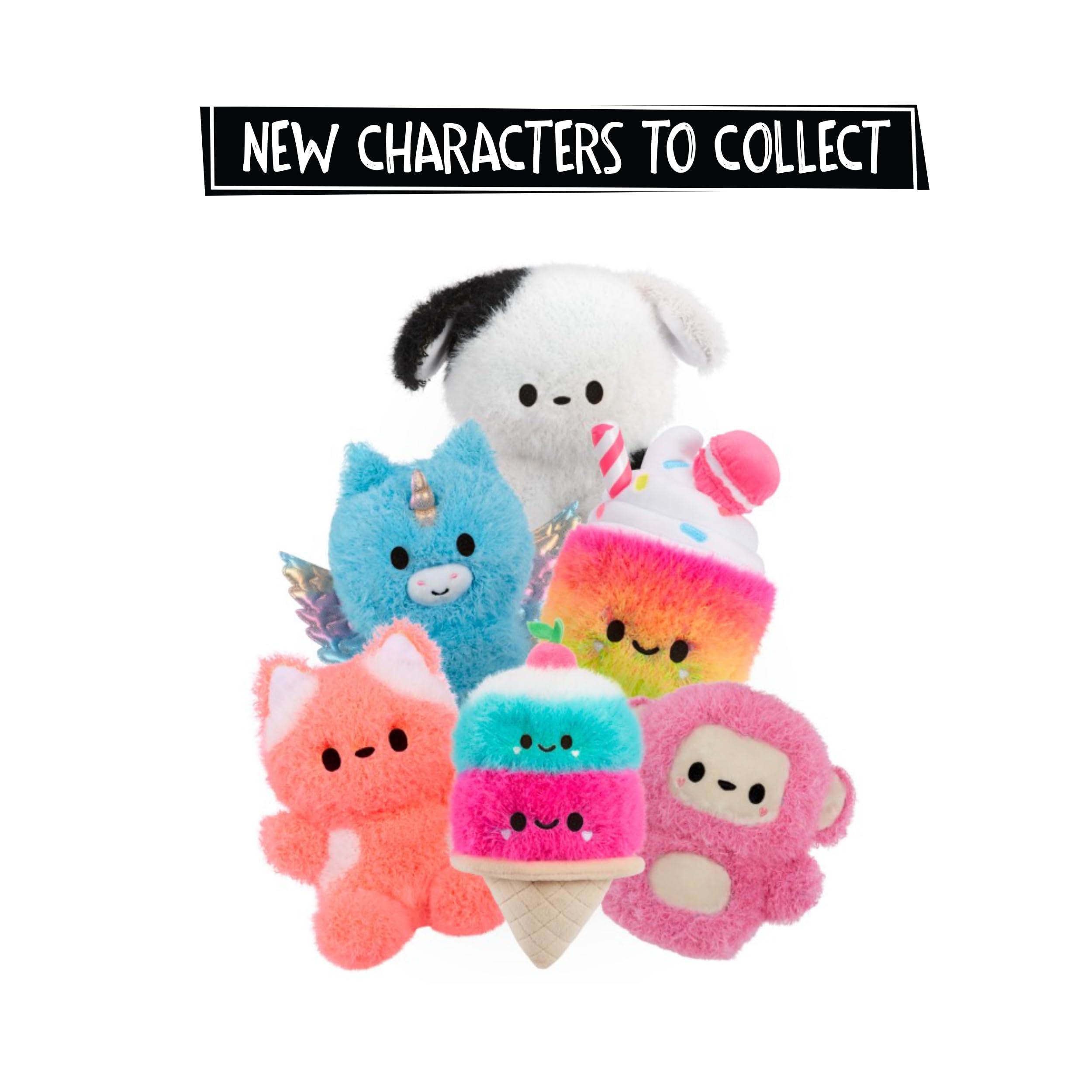 Fluffie Stuffiez Monkey small collectible—soft pouch storage doubles as play companion