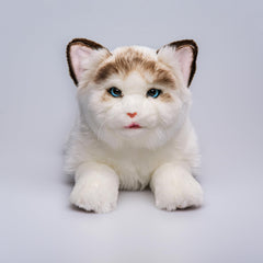 FLUFFYFUN Blinks Meows Purrs cat responds to touch with head blink and genuine meow