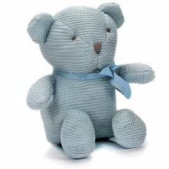 FLUFFYFUN age-0+ blue teddy bear safe for newborns and toddlers