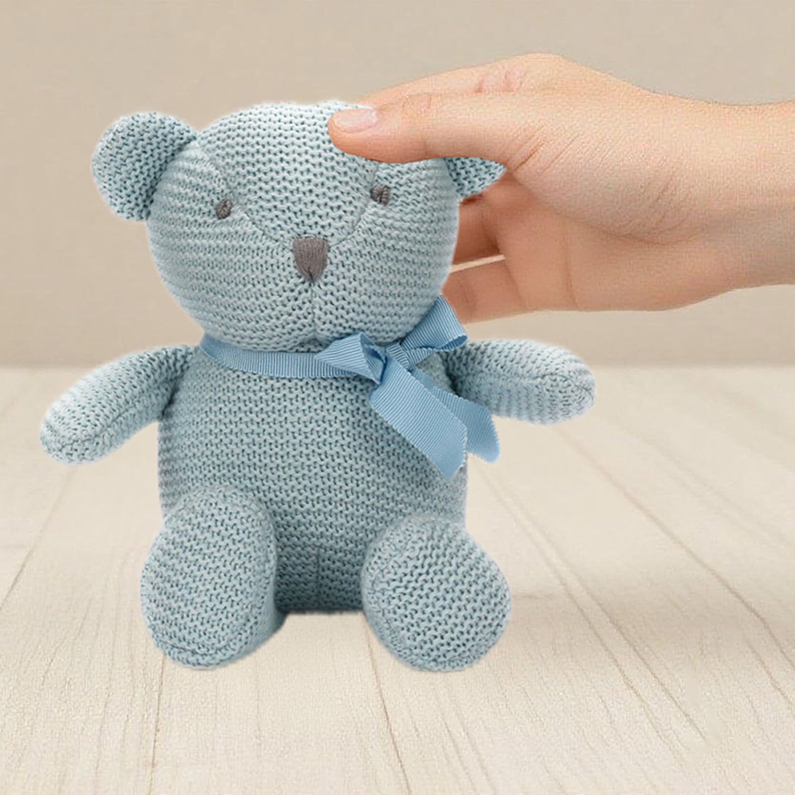 FLUFFYFUN blue teddy bear in recyclable gift box, ready to gift
