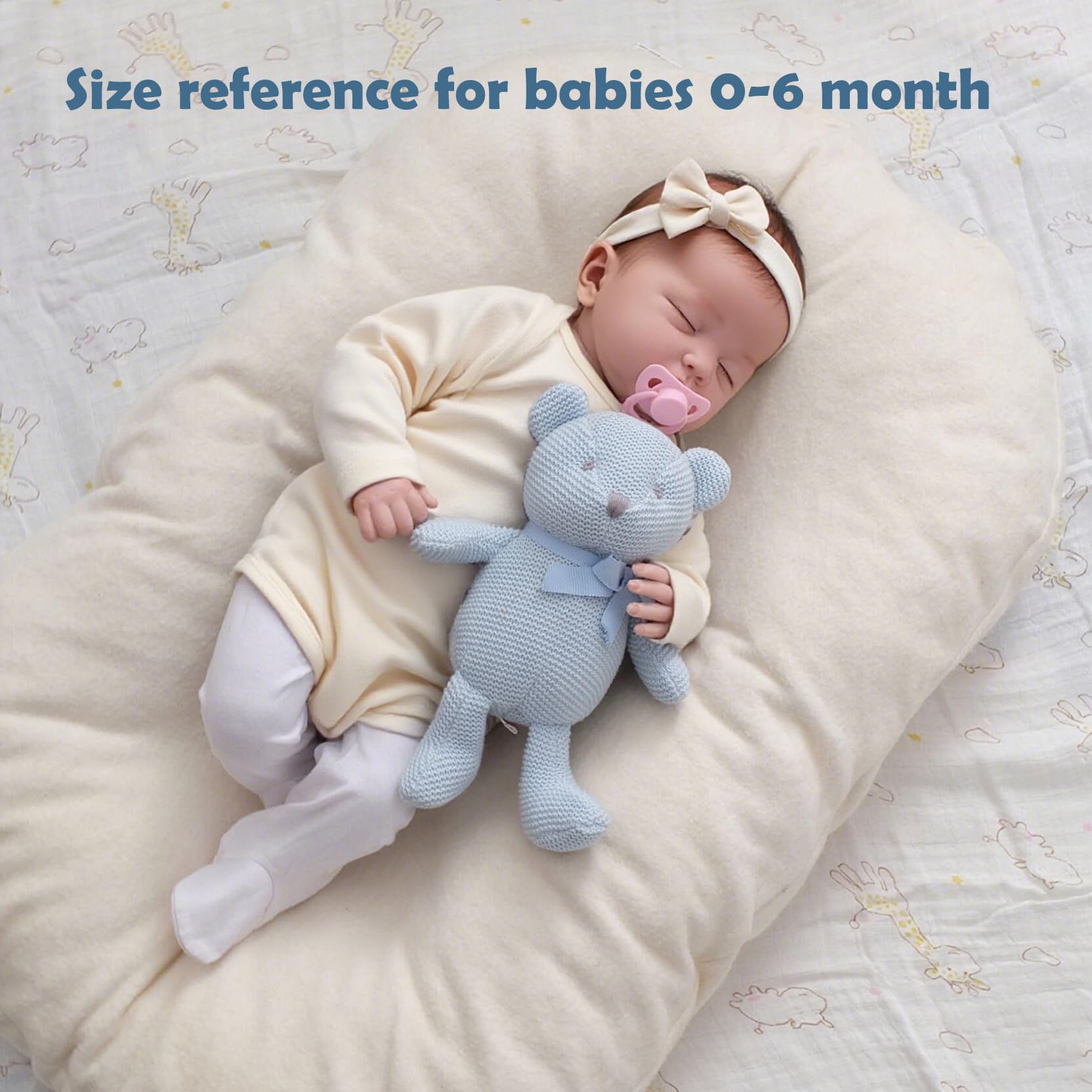 FLUFFYFUN blue teddy bear with OEKO-TEX safety certification