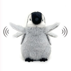 FLUFFYFUN flapping-wing penguin plush front view, inviting cuddle and imaginative play.