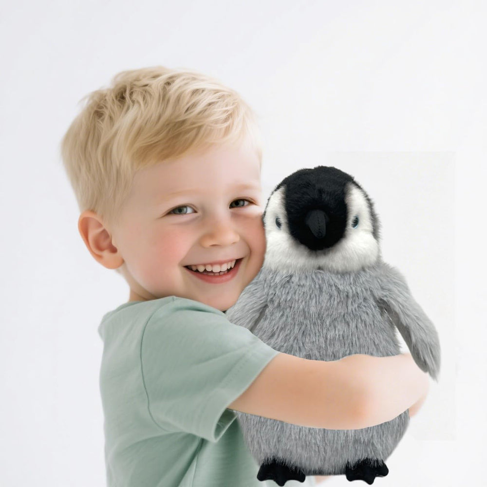 FLUFFYFUN flapping-wing penguin plush standalone pose, ideal as a bedside companion.