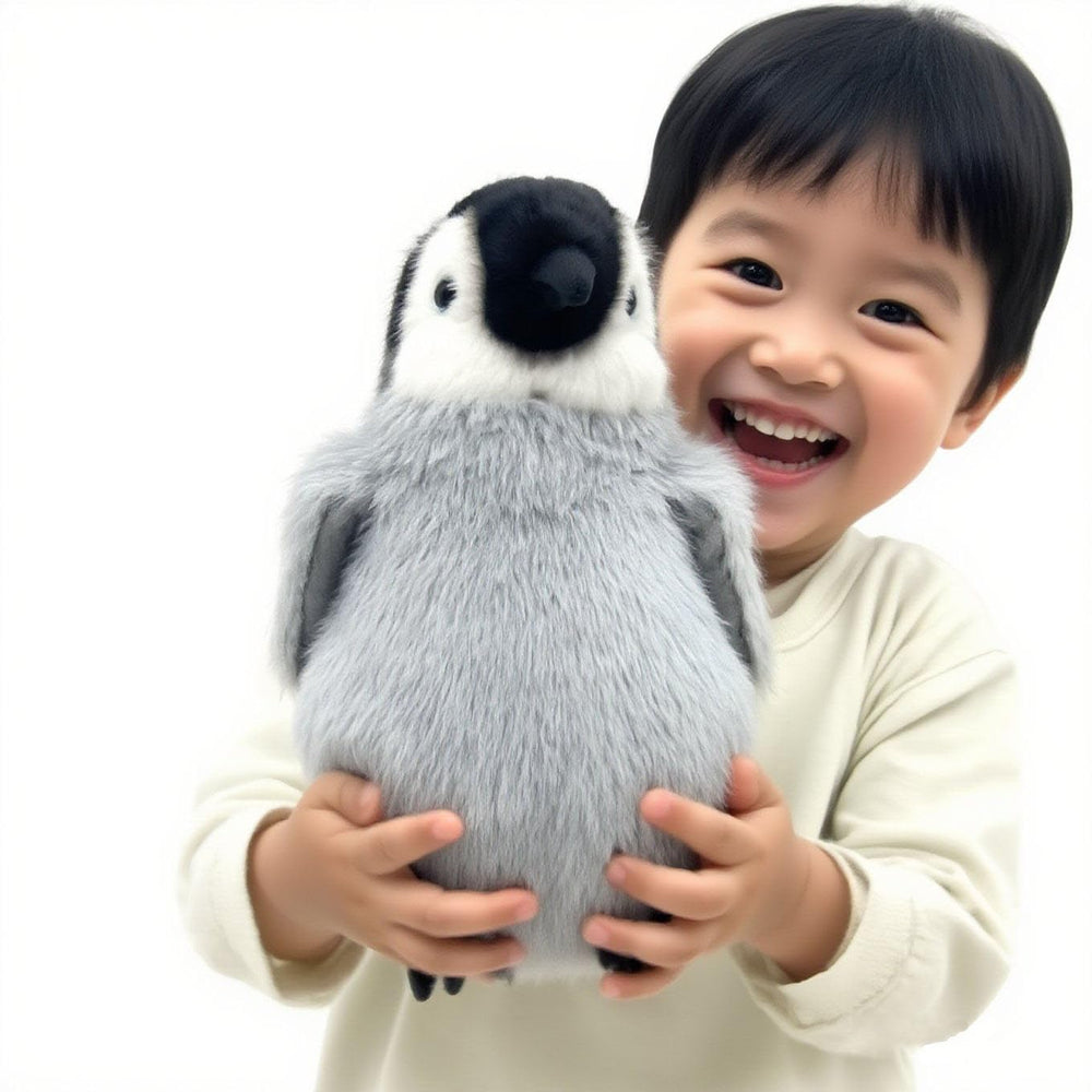 FLUFFYFUN flapping-wing penguin plush compact size, suitable for travel and on-the-go fun.