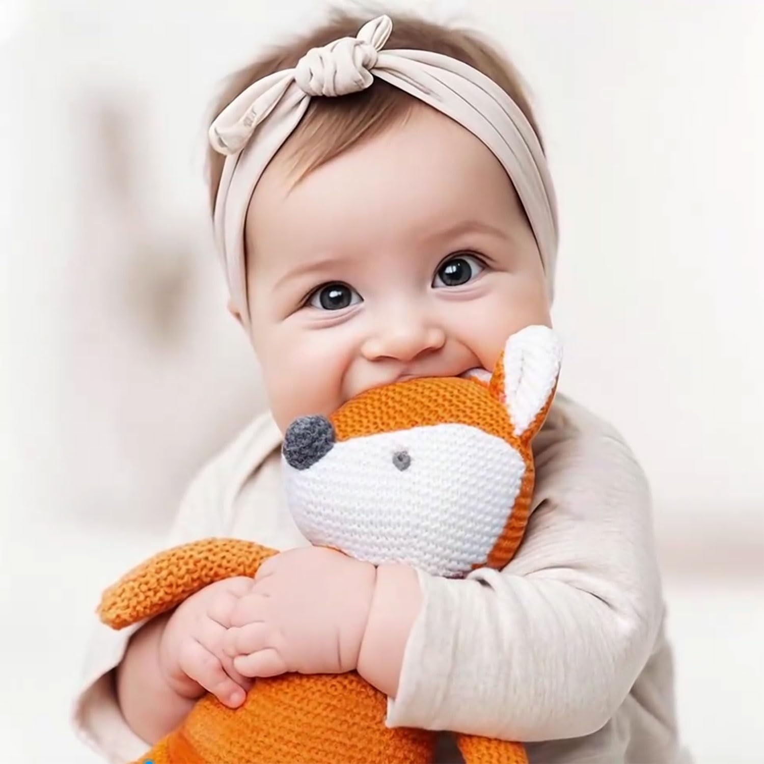 FLUFFYFUN Orange Fox Plush Toy packaged box, ready-for-gift eco-friendly packaging.