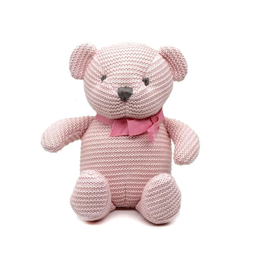 FluffyFun organic cotton white teddy highlighting natural materials and infant-friendly design.