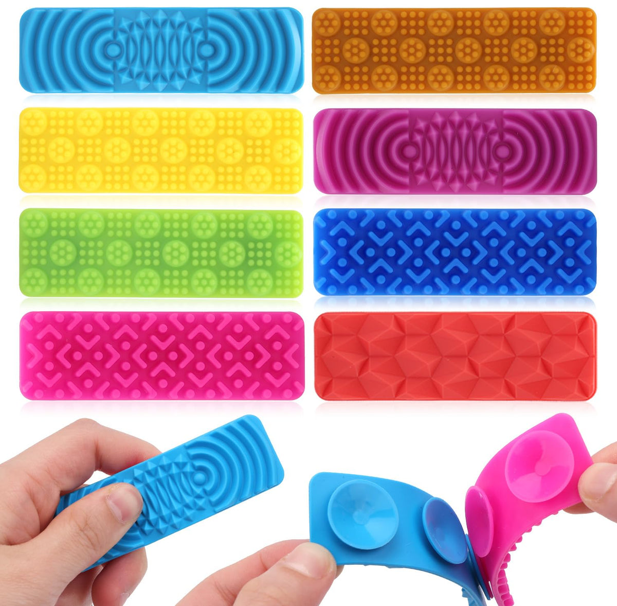 FlufiFiea 8-pack textured sensory fidgets with varied textures for focused calm.