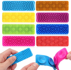 FlufiFiea 8-pack textured sensory fidgets with varied textures for focused calm.