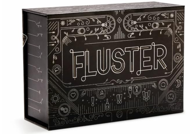 FLUSTER reaction cards included for expressive responses during game night